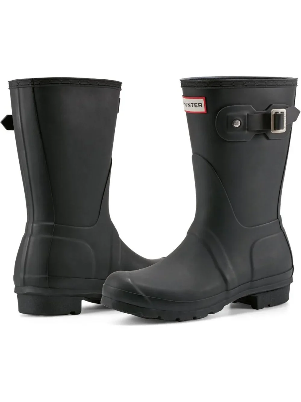 Women's Navy Matte Original Short Mid Calf Cushioned Waterproof Rain Boots